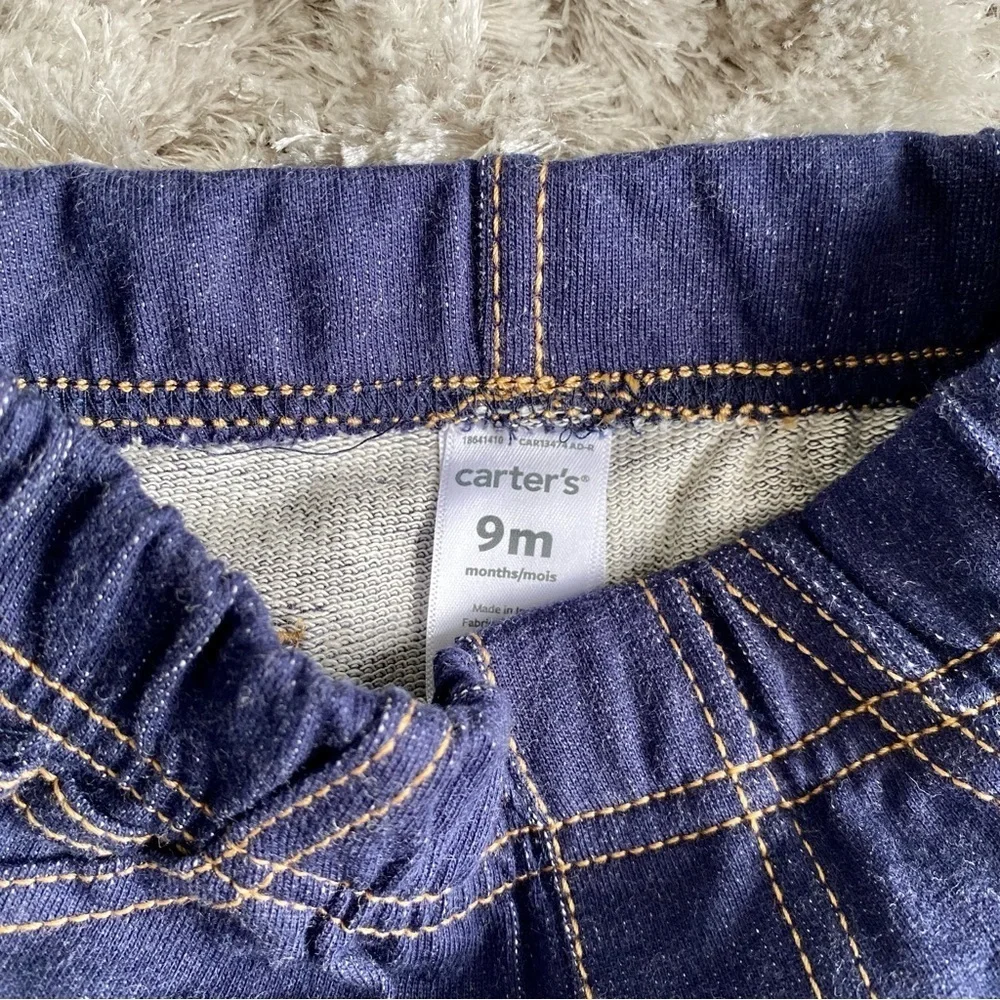 Monica & Andy Organic Puppy Bodysuit & Carter’s Knit Pants NWOT Size 9-12 Months